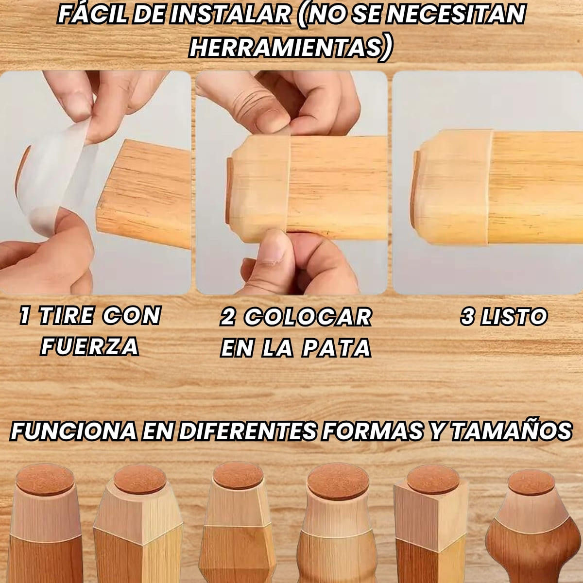 Tapas Transparentes Protección Total para Patas de Muebles