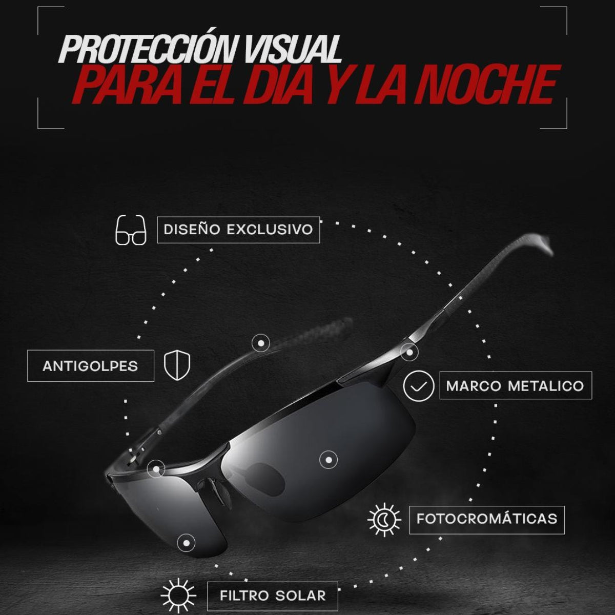 Lentes Polarizados Protección para el Dia y Noche