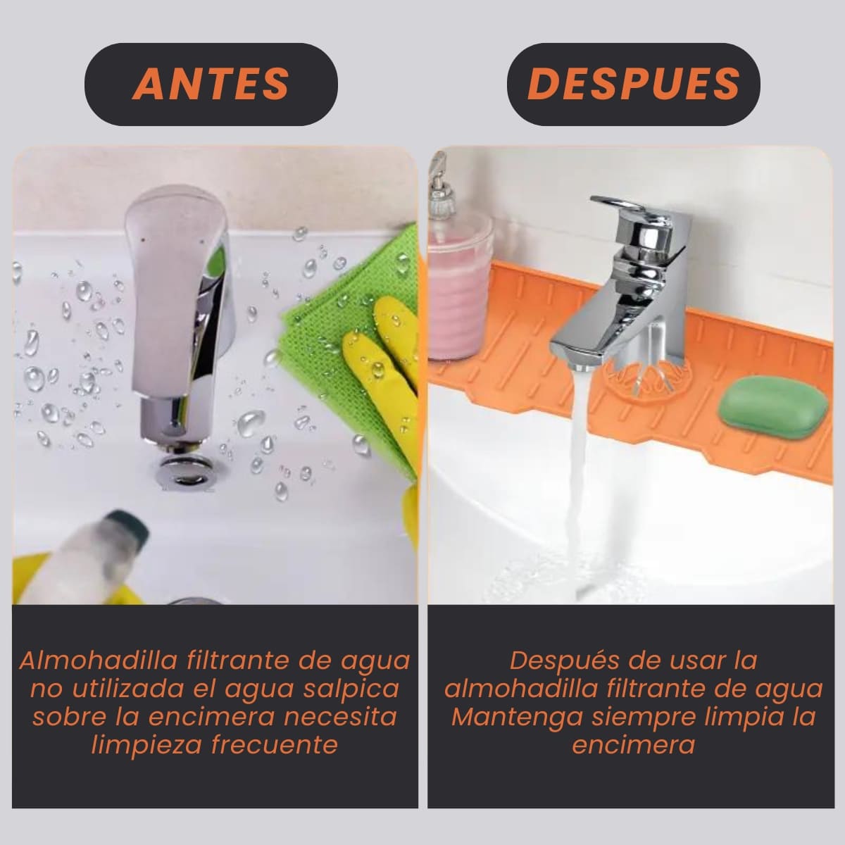 SplashGuardian™ - Tapete Absorbente Para Grifo de Cocina o Baño