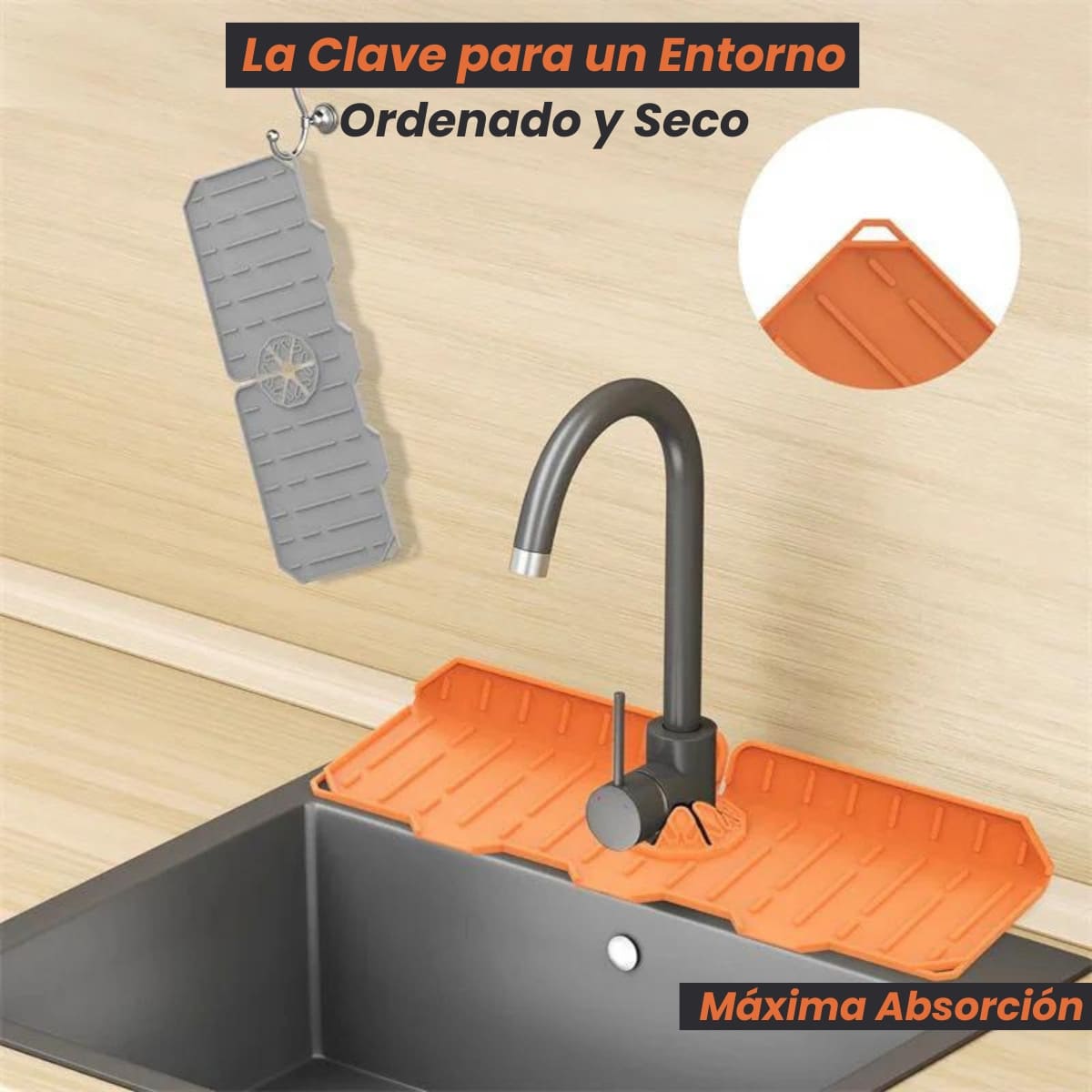 SplashGuardian™ - Tapete Absorbente Para Grifo de Cocina o Baño