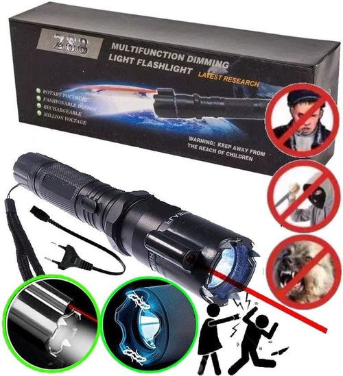 PowerLumi® Linterna LED 🔦con Función Taser ⚡: Potencia y Seguridad en un Solo Equipo 🤺