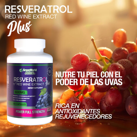 '- RESVERATROL PLUS x 90 Cápsulas 💊 Antioxidante Poderoso