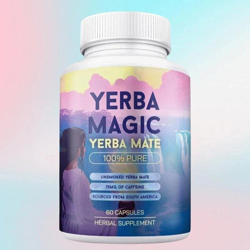 OFERTA ESPECIAL 2X1 Cápsulas 100% de yerba mate: energía limpia, salud intestinal | Cafeína natural Yerba Magic con 60 porciones