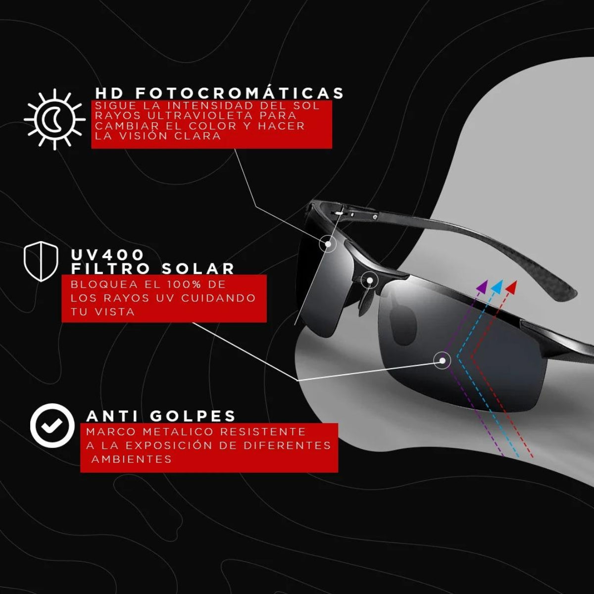 Lentes Polarizados Protección para el Dia y Noche