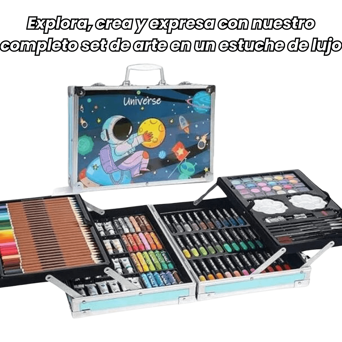 Maletín Con 145 Piezas De Arte ¡Despierta La Creatividad De Tu Pequeño!