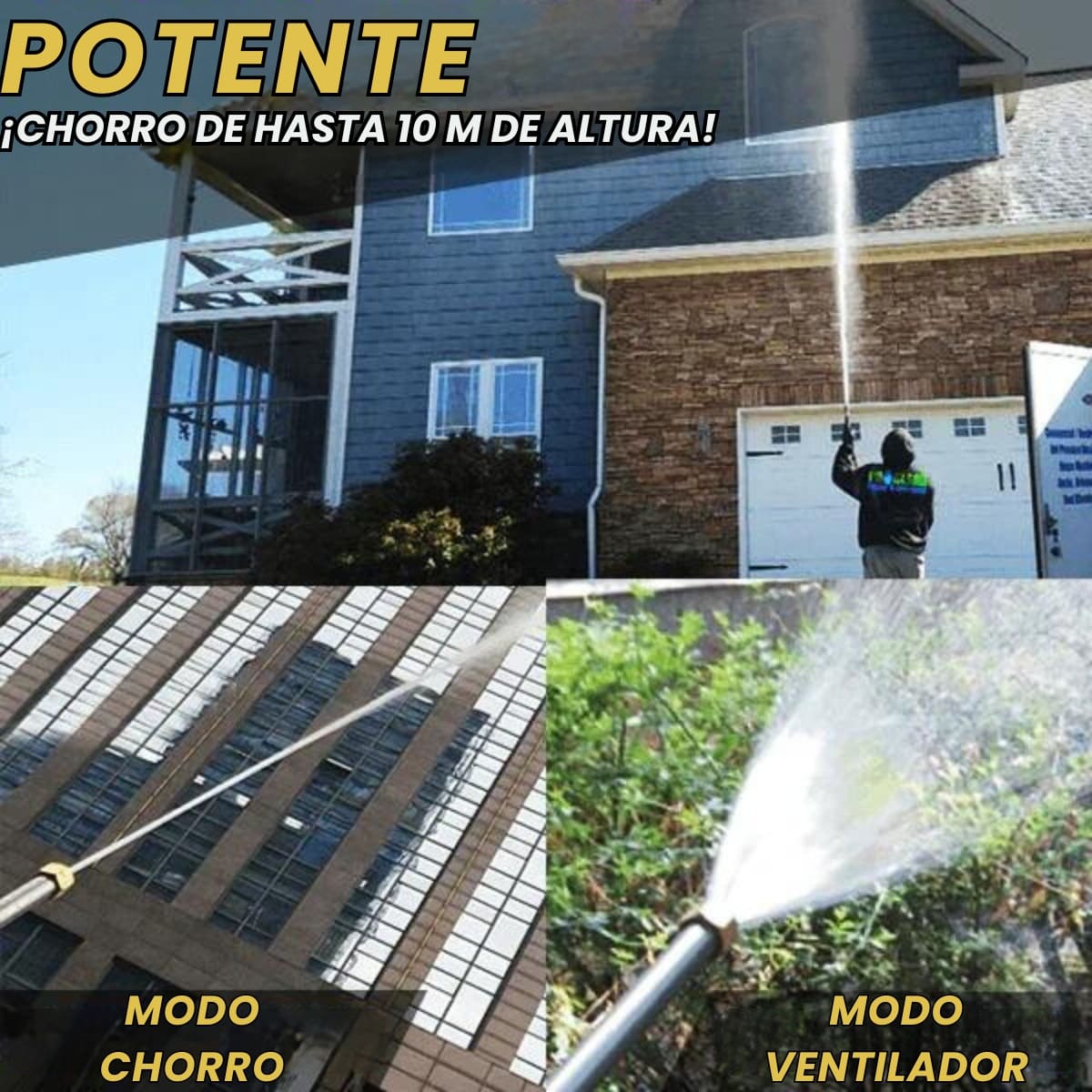 PowerWash Pro™ - Limpiador de Alta Presión 2 en 1