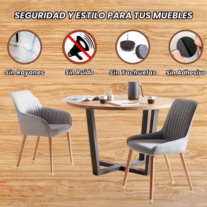 Tapas Transparentes Protección Total para Patas de Muebles