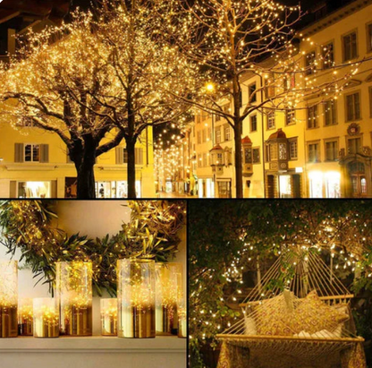 🌟🎄GUIRNALDA NAVIDEÑA SOLAR DE LUCES LED (20 Metros)🎄🌟